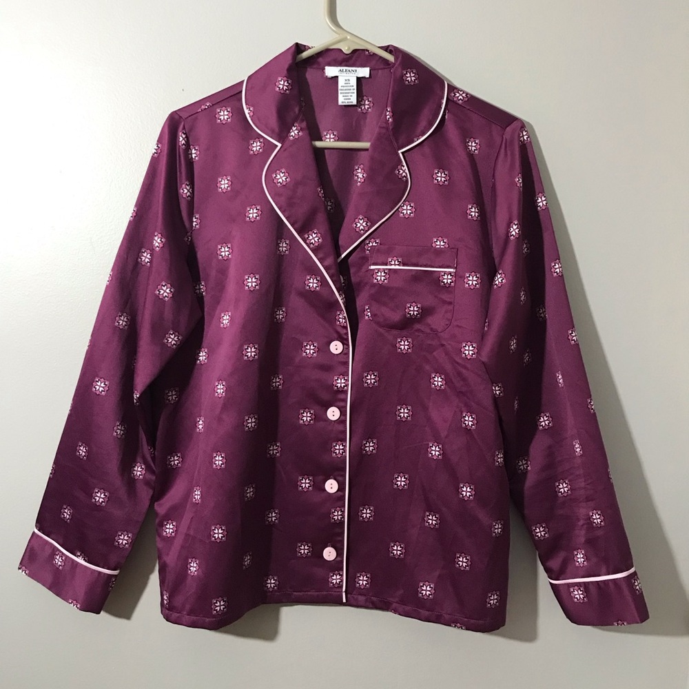Alfani Intimates Long Sleeve Pajama Top